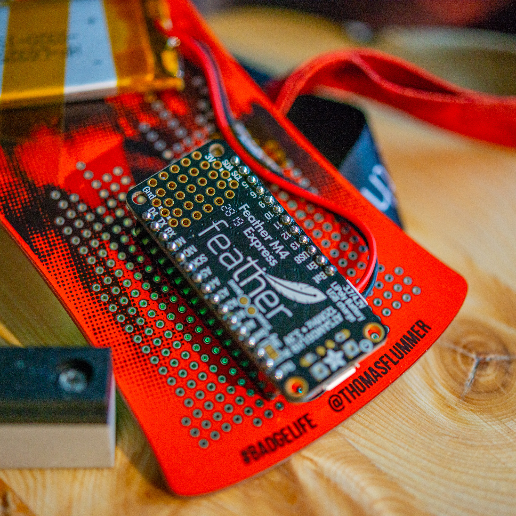 36c3 badge with Adafruit Feather M4 Express